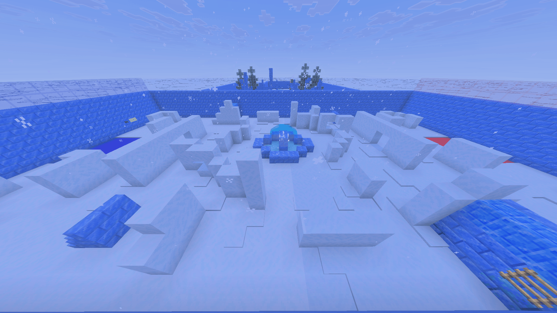 Snowball fight flag area